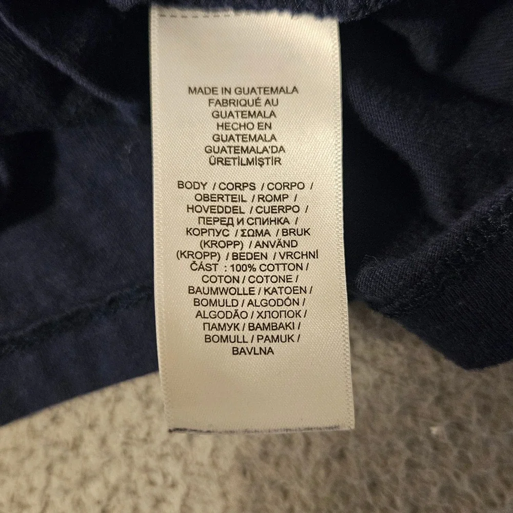 Polo Ralph Lauren Men Navy Blue Polo Bear Skiing Long Sleeve Hooded T-Shirt XL